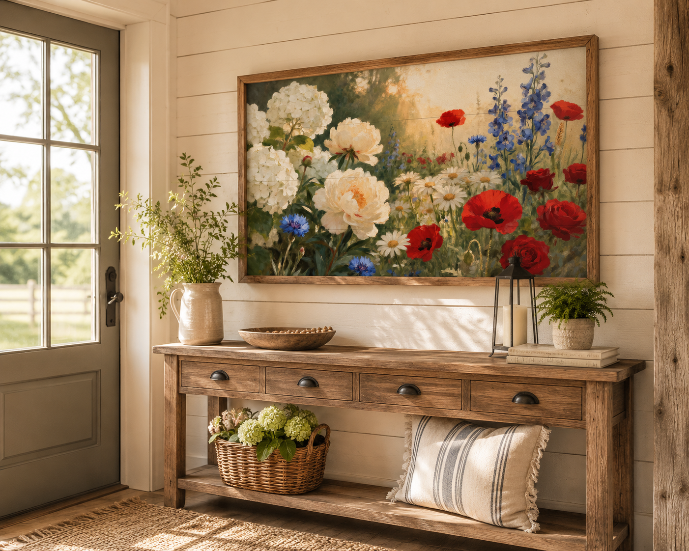 Americana Wildflower Garden – Patriotic Wall Art