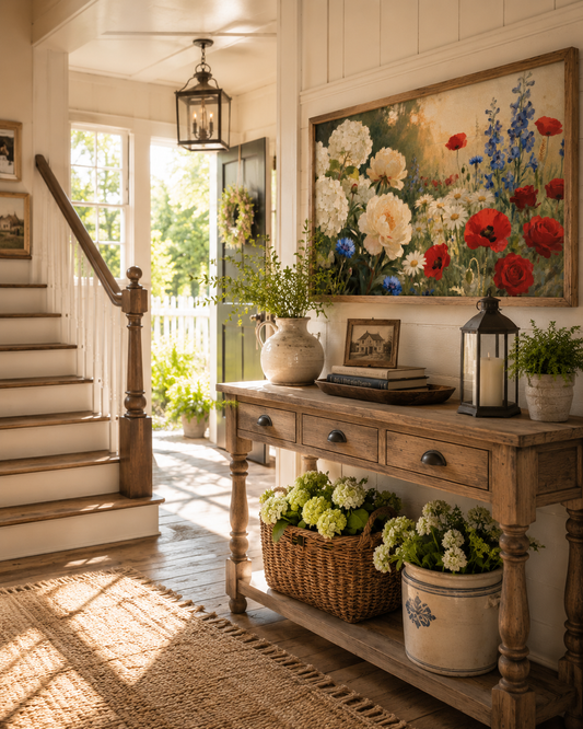 Americana Wildflower Garden – Patriotic Wall Art
