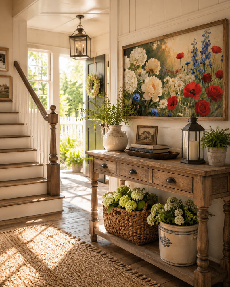 Americana Wildflower Garden – Patriotic Wall Art