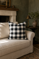 Black and White Woven Buffalo Plaid Pillow Cover