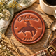 Oklahoma Bronco Leather Coaster