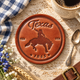 Texas Bronco Leather Coaster