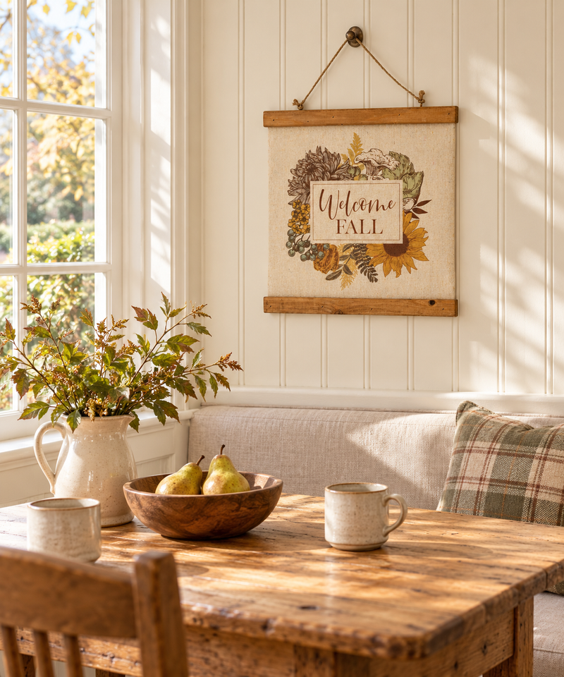 Welcome Fall Canvas Wall Sign