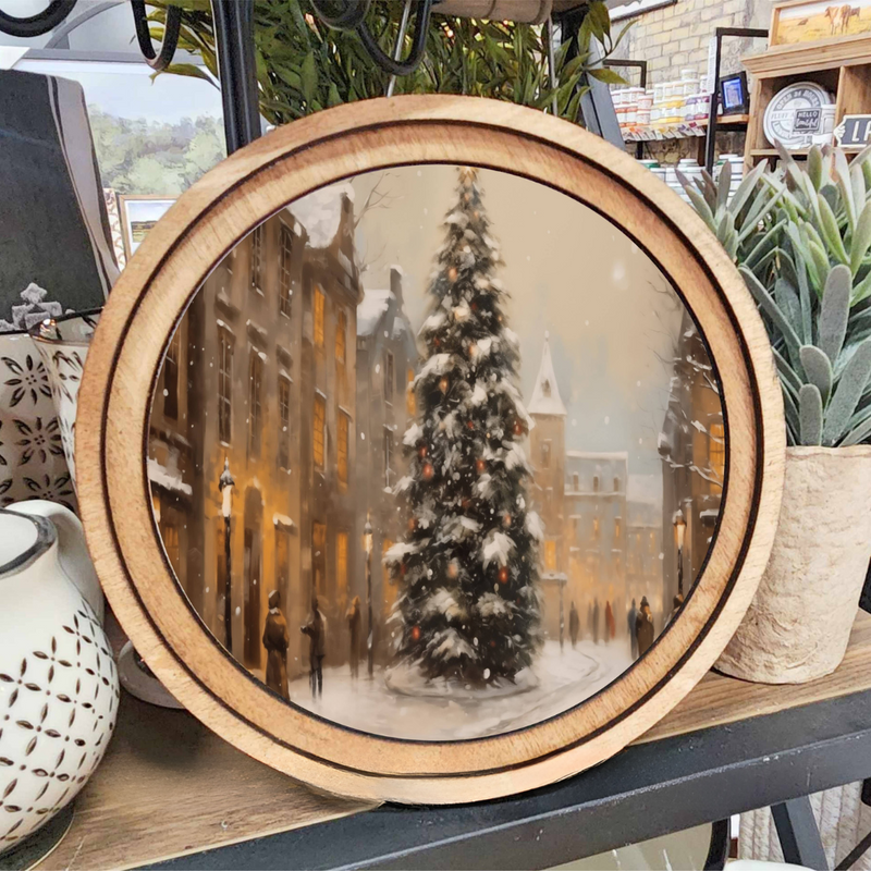 Christmas On Main Street Framed Art