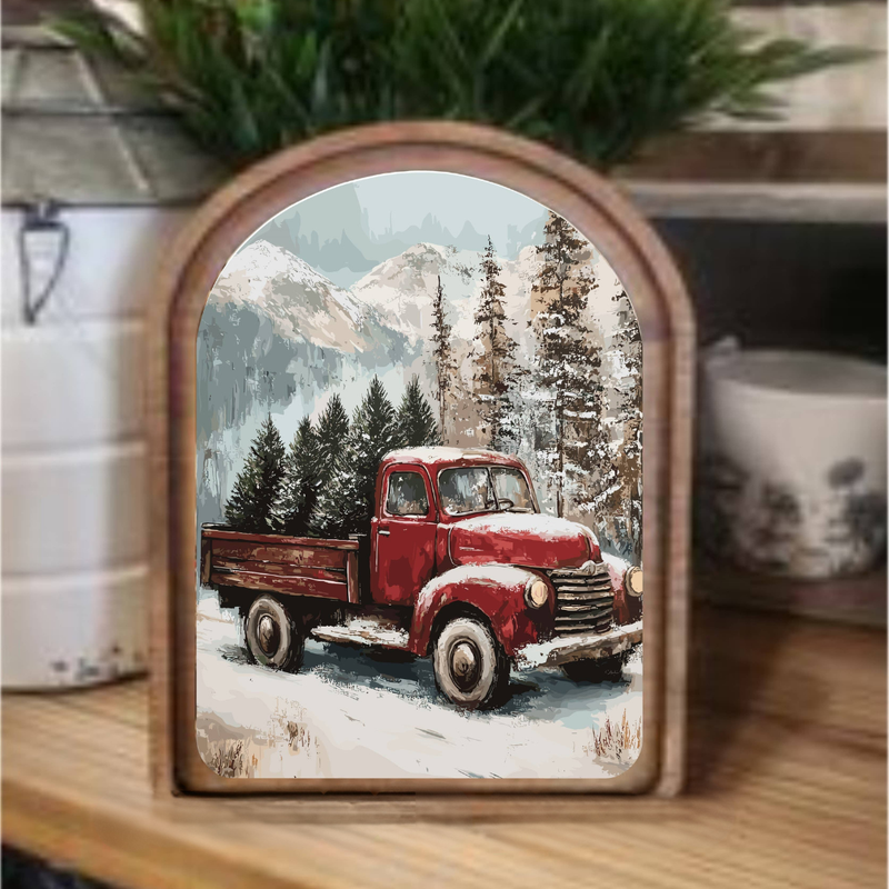 Christmas Truck Framed Art