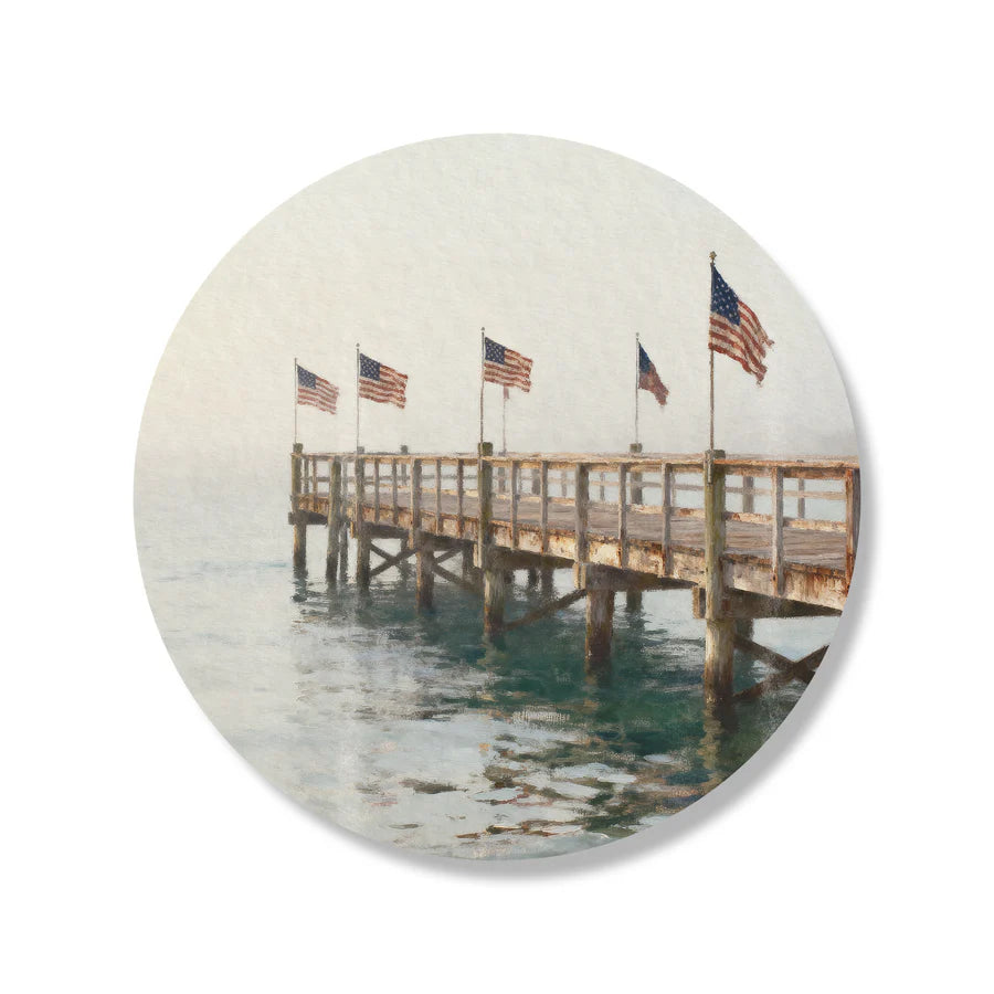 Americana pier patriotic wall art