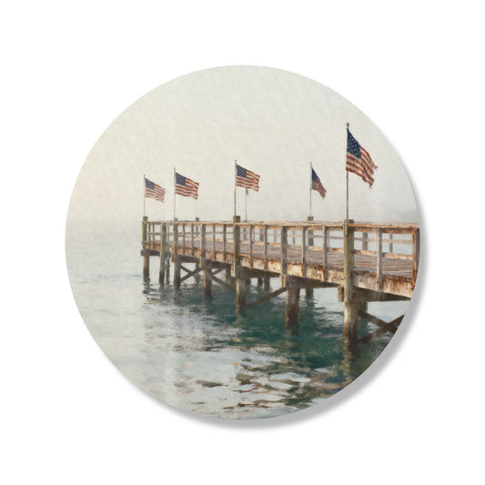Americana pier patriotic wall art