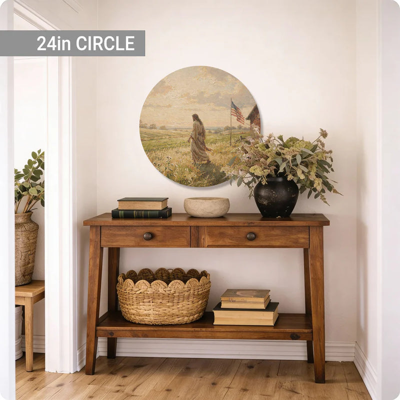 farmhouse Christian wall art prairie scene
