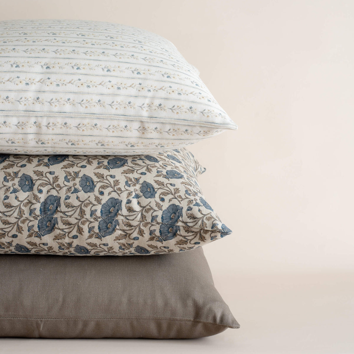 Mabel Blue Floral Pillow Cover