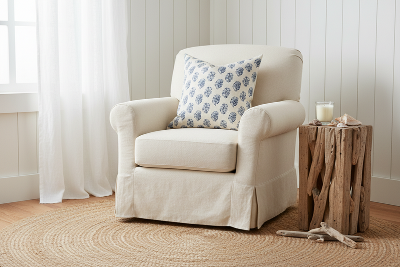 farmhouse blue floral pillow
