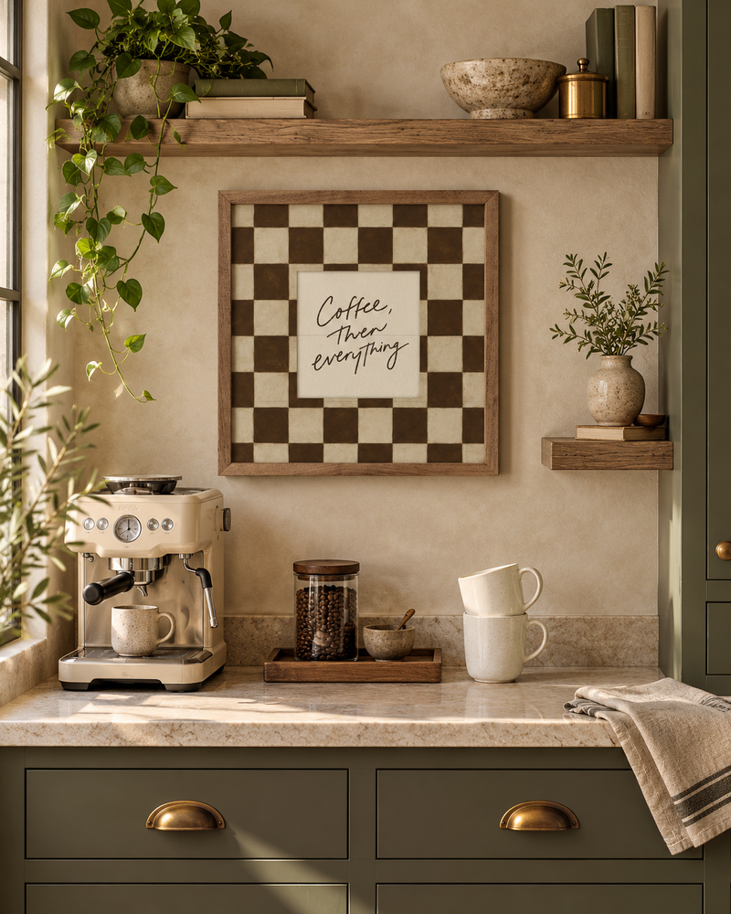 Coffee Then Everything | Coffee Bar Wall Art