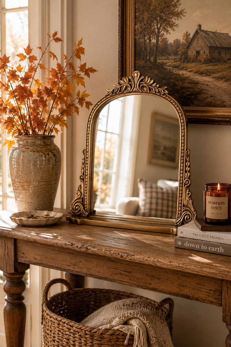 Vintage Arch Tabletop Mirror