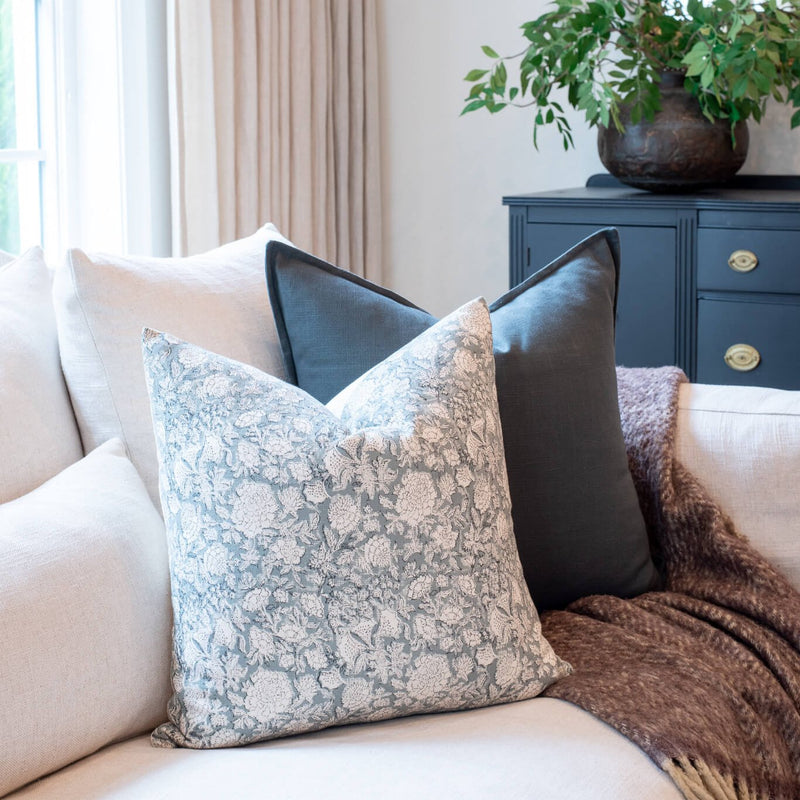 Chloe Floral Block Printed Pillow Cover