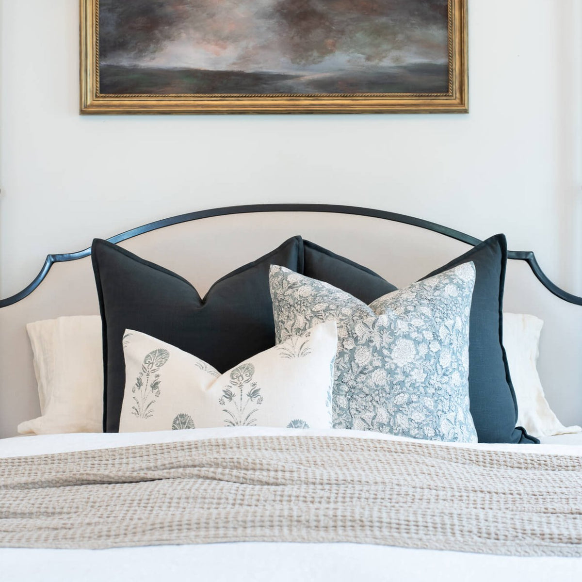 Chloe Floral Block Printed Pillow Cover