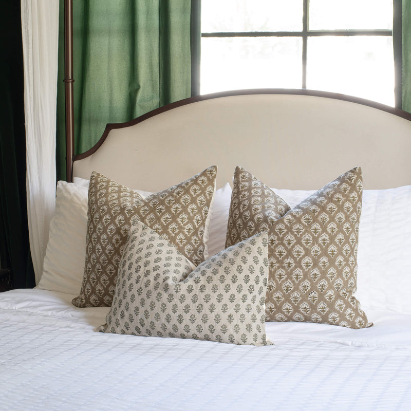 Rhea Floral Block Printed Pillow Cover