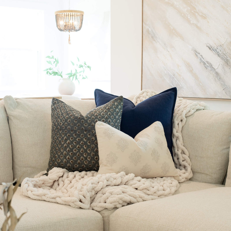 Arden Embroidered Lumbar Pillow Cover