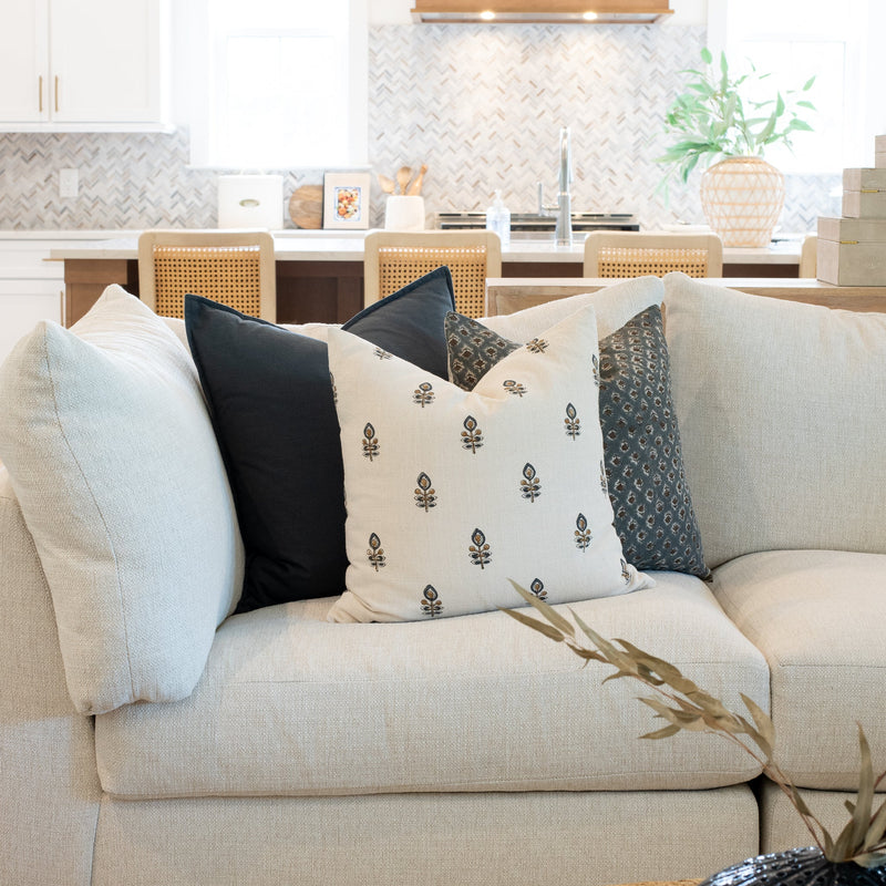 Marla Floral Block Printed Pillow Cover