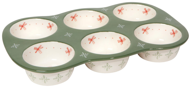 Camellia Stoneware Muffin Pan