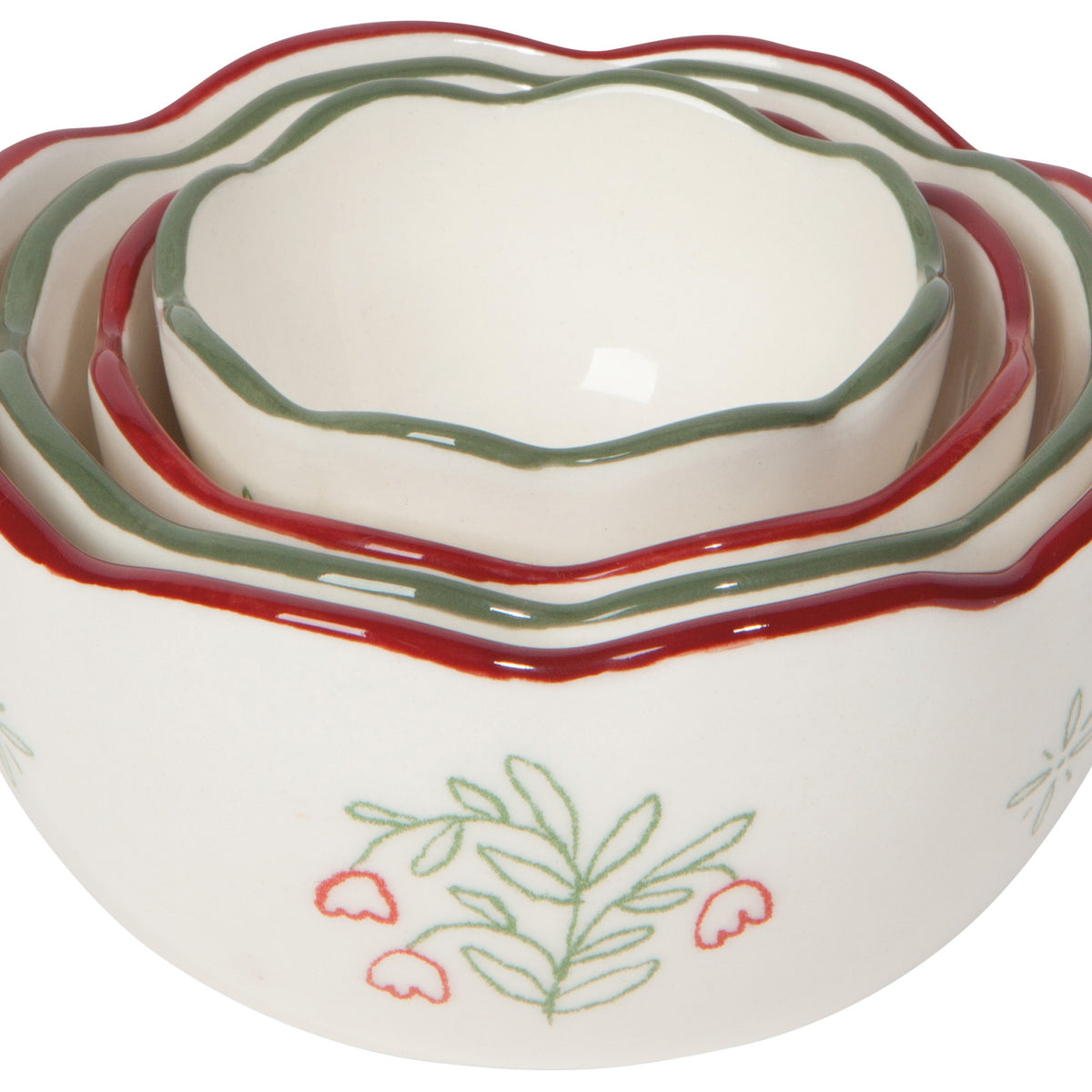 Camellia Stoneware Mini Nesting Bowls | Set of 4
