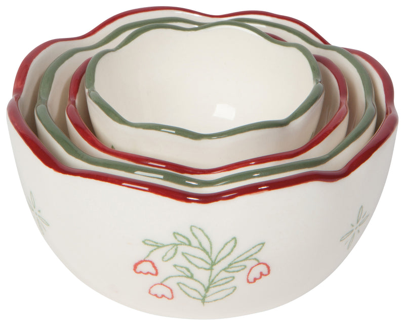 Camellia Stoneware Mini Nesting Bowls | Set of 4