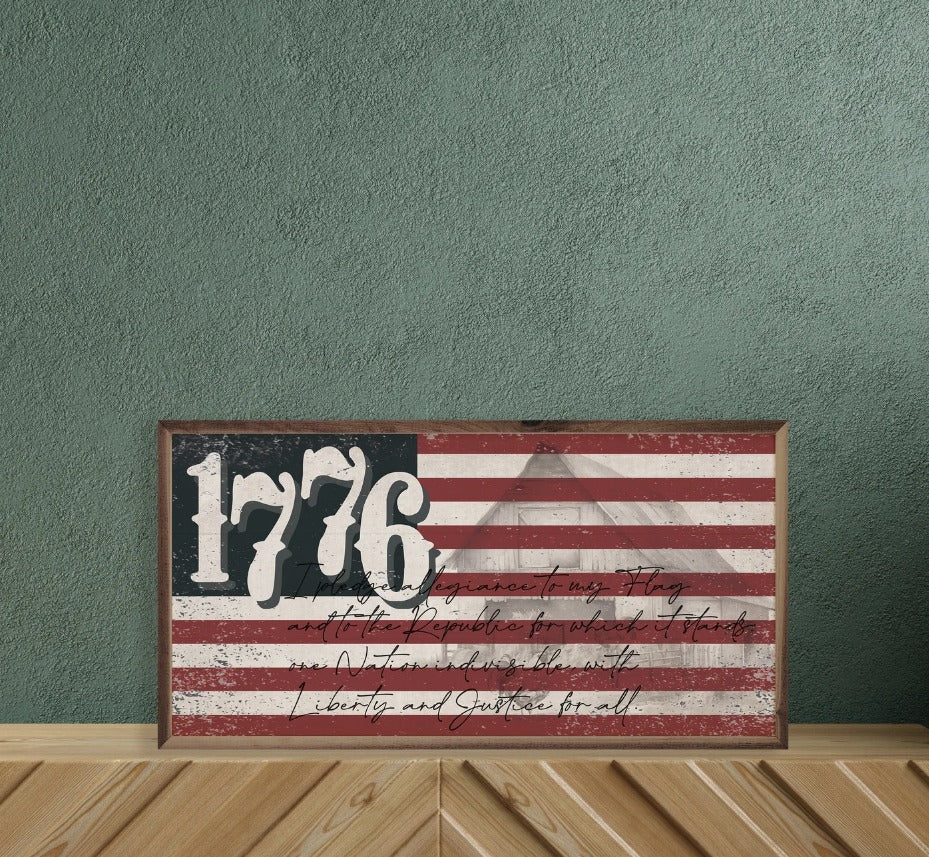 Distressed 1776 Flag