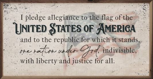 Distressed Pledge Of Allegiance Flag