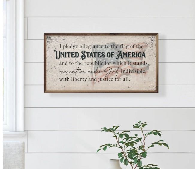 Distressed Pledge Of Allegiance Flag
