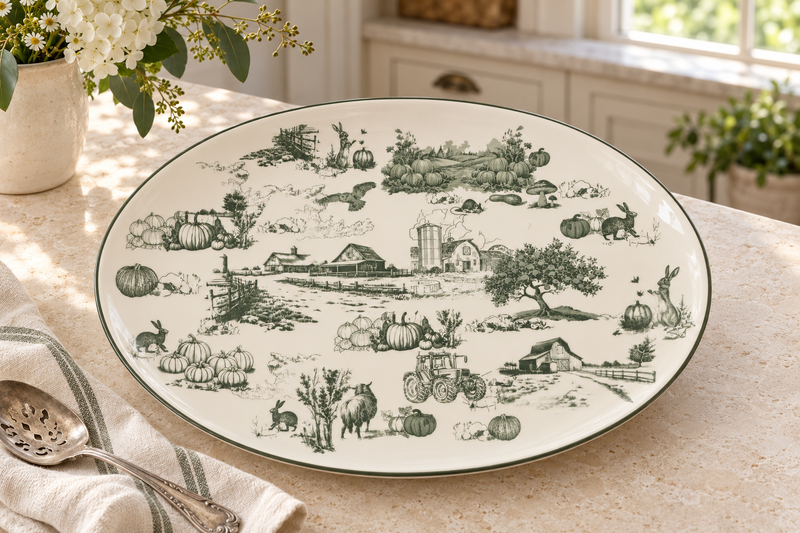 Farmhouse Heritage Ceramic Platter