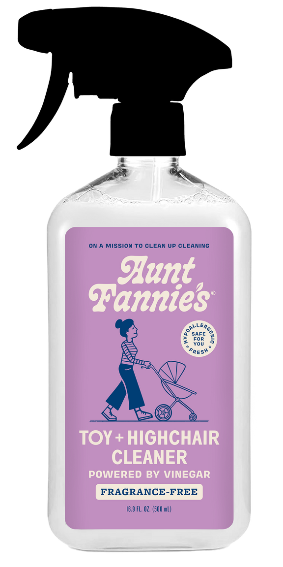 Close-up bottle of eco toy and highchair cleaner