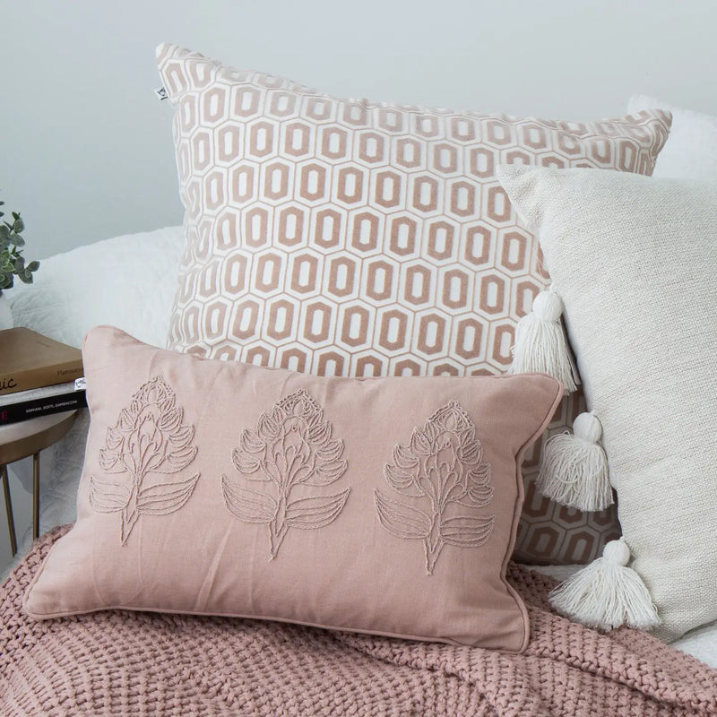 Eloise Embroidered Vintage Cotton Pillow
