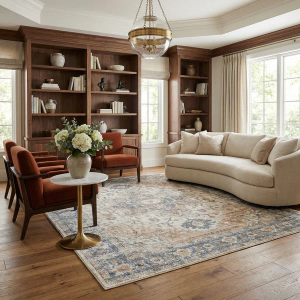 Ezri Cream Washable Area Rug