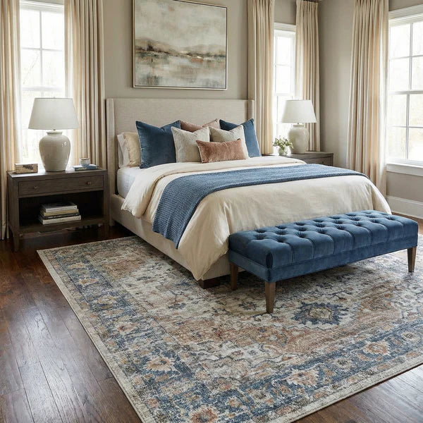 Ezri Cream Washable Area Rug
