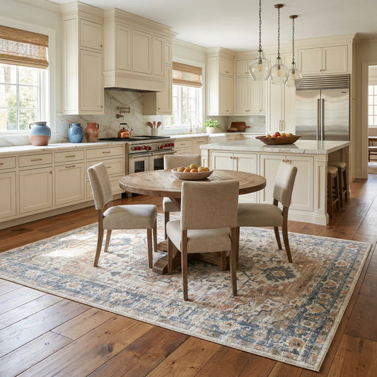Ezri Cream Washable Area Rug