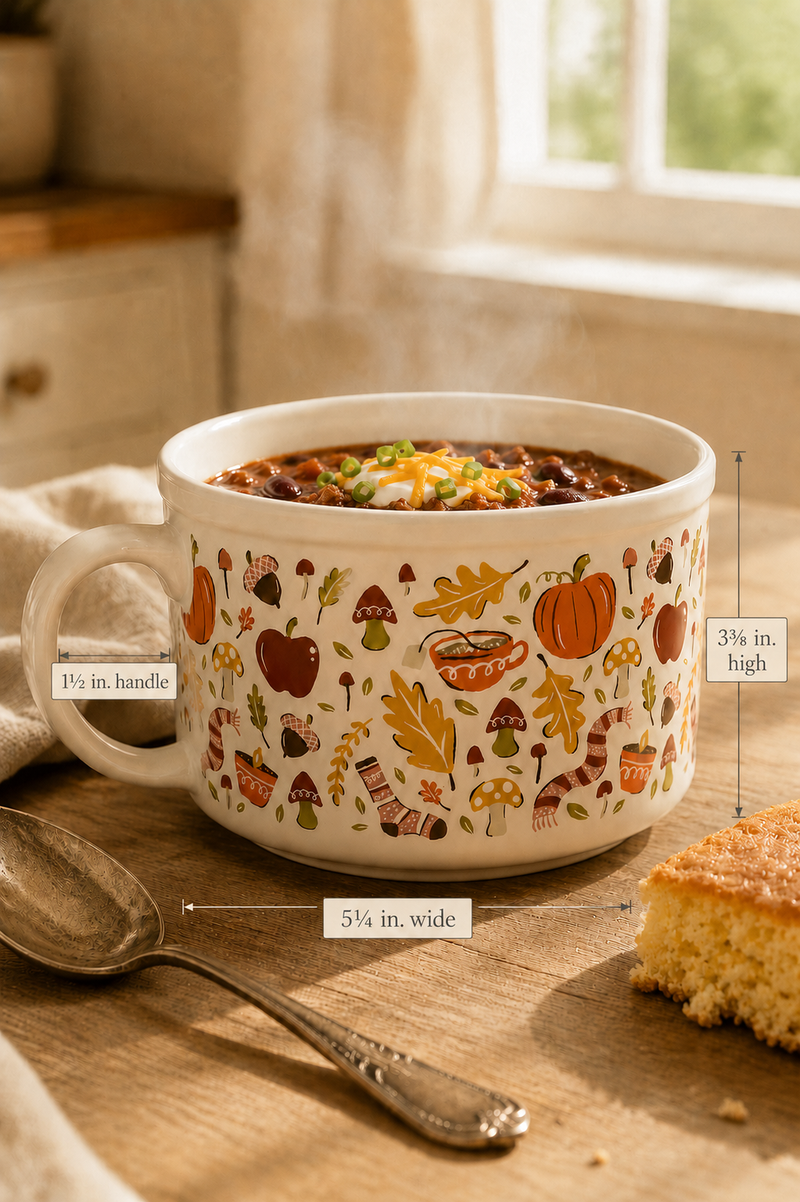Cozy Harvest Oversized Ceramic Soup Mug