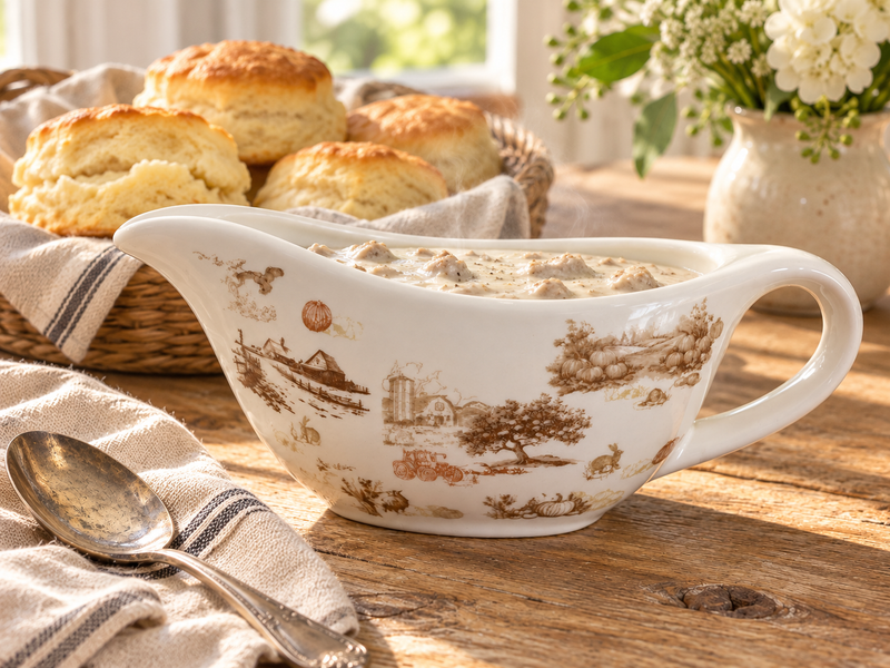 Farmhouse Heritage Gravy Boat | Brown