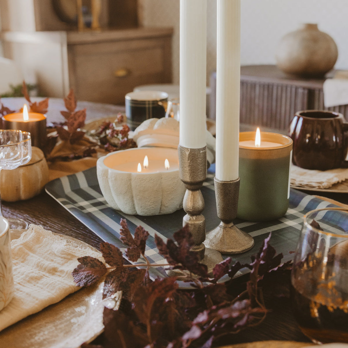Cashmere + Vanilla Soy Candle - Cement Pumpkin Jar