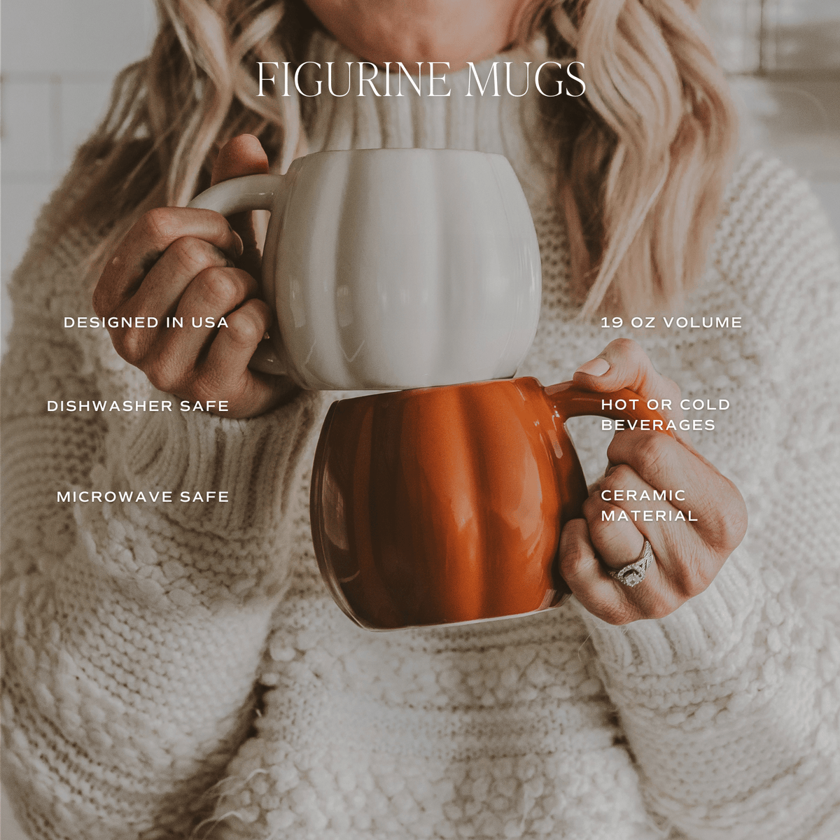 Orange Pumpkin Figural Coffee Mug