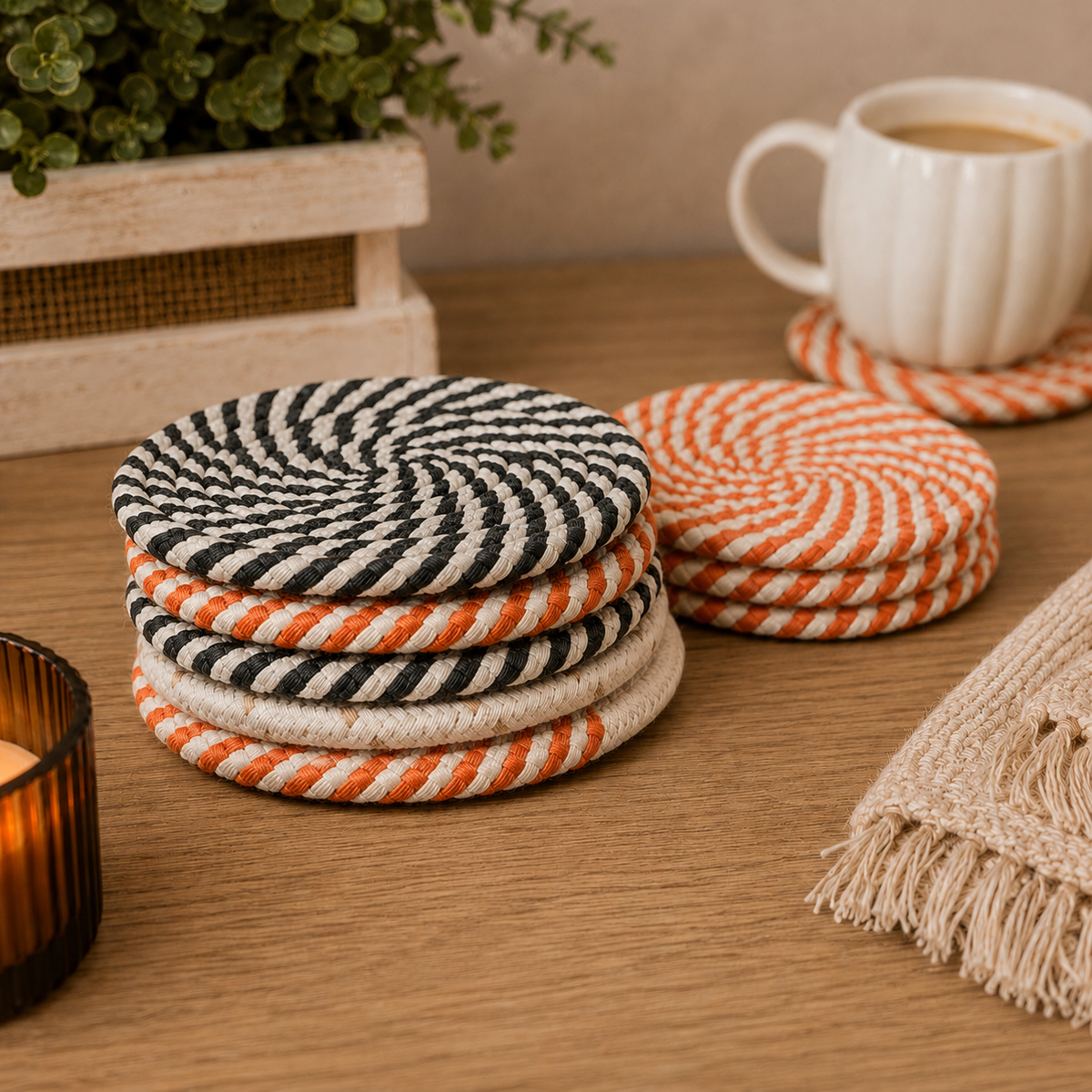 Fall Fabric Coasters