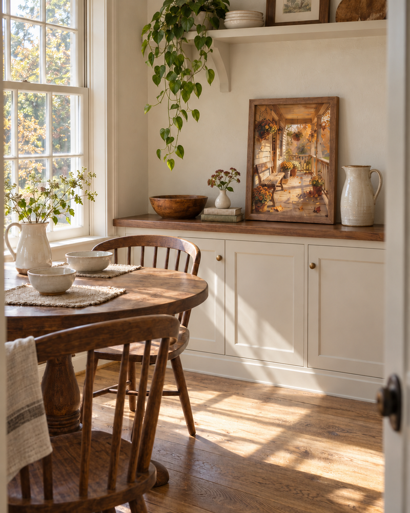 Fall's Front Porch Wood Wall Art