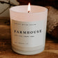 Farmhouse Soy Candle | White Jar Candle + Wood Lid