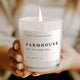 Farmhouse Soy Candle | White Jar Candle + Wood Lid