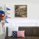 Flags On Wooden Fence