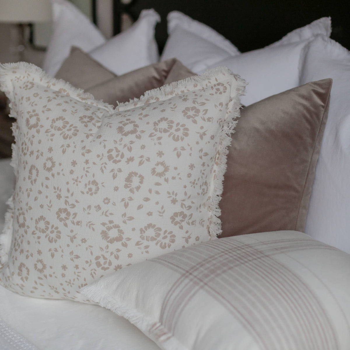 Floral Fringe Pillow Cover | Fleur + Fray Collection