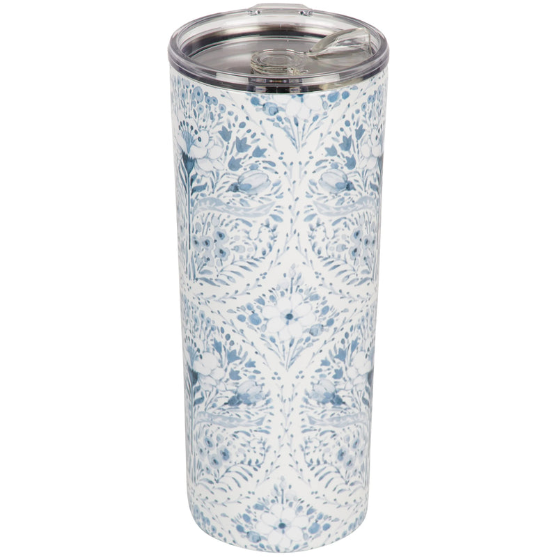 cottagecore floral travel mug