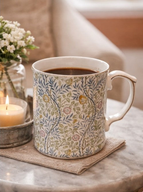 Floral Vine Mug - 14 oz