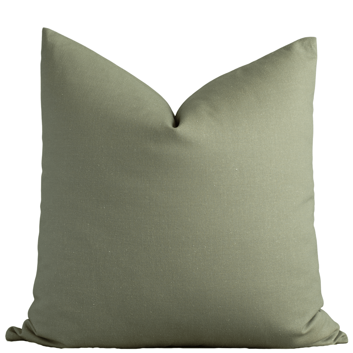 Leme Olive Green Cotton Pillow Cover
