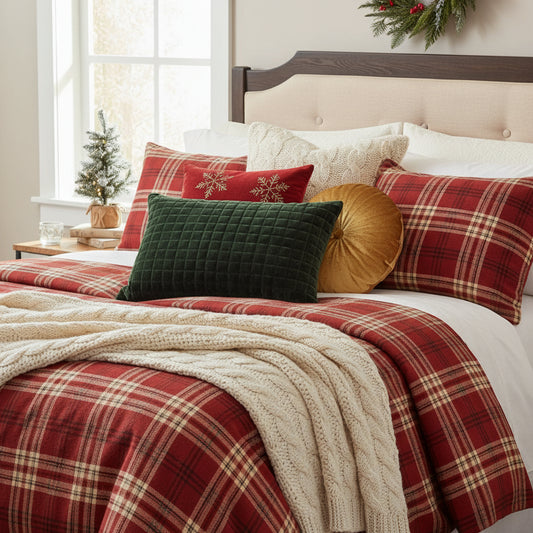 Forest Green Quilted Velvet Pillow