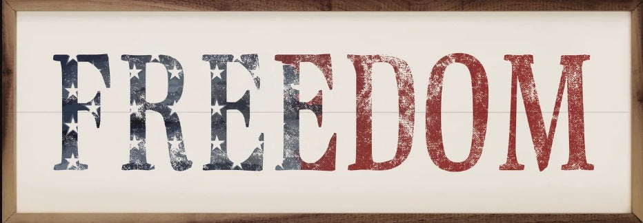 farmhouse Americana flag decor