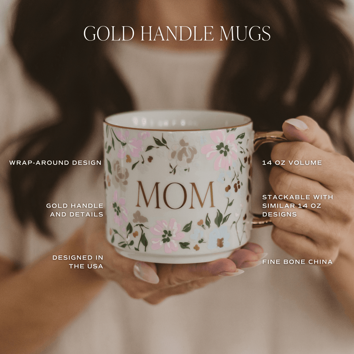 Green Ditsy Floral Coffee Mug