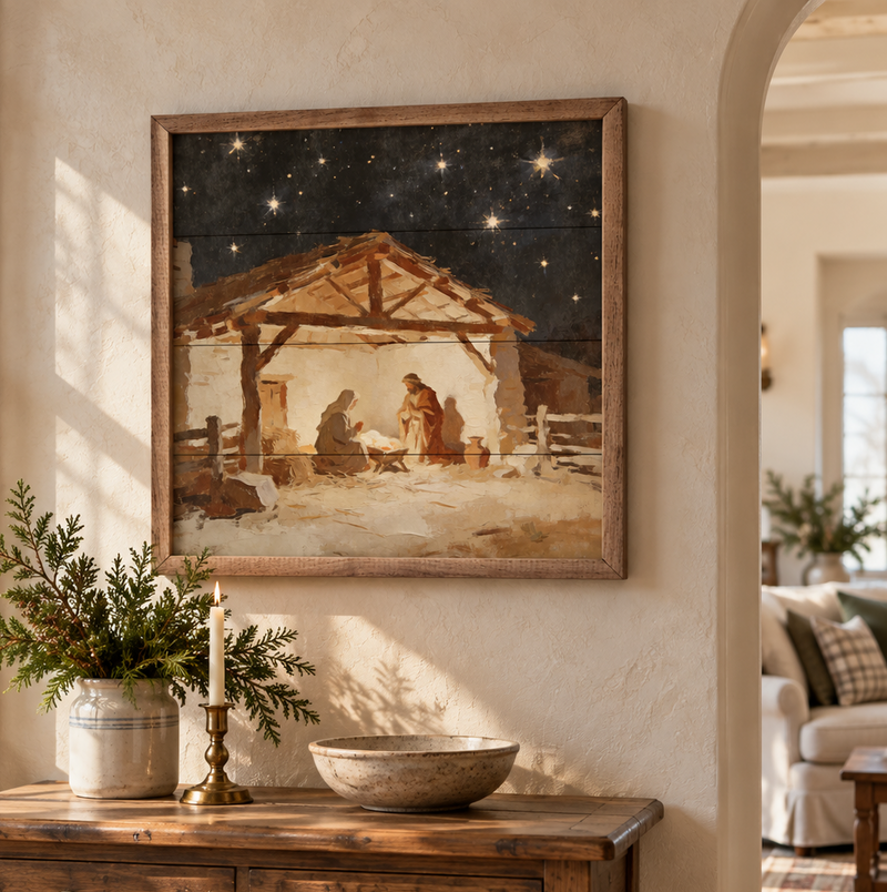 Bethlehem Under The Stars | Nativity Wall Art